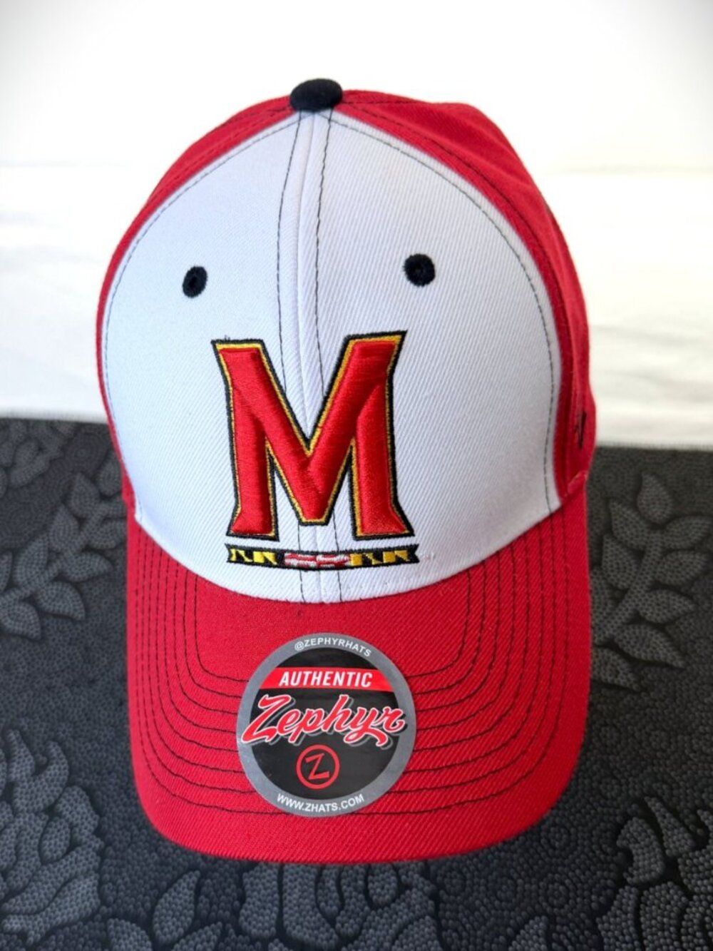 Zephyr University of Maryland Terrapins Red/White Snapback Hat/Cap